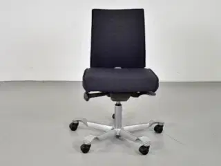 Häg h05 5200 kontorstol med sort/blå polster og alugråt stel
