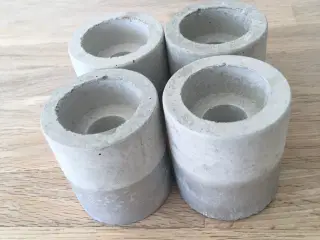 4 betonlysestager sælges