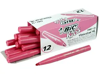 BIC Visa Color Tusch, 3 mm, Pink - 12 stk.