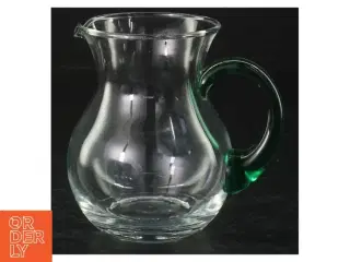 Glaskande med grøn hank (str. H. 11 cm)