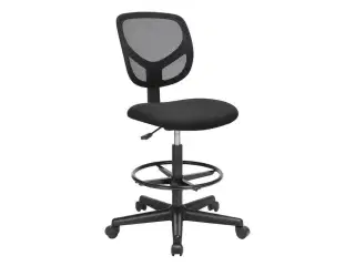 Kontorstol med netryg Mesh Drafting, sort (OBN15BK)