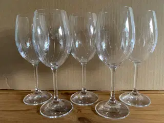 Krystal glas 5 stk fra Tjekkiet, Samlet pris 25 kr