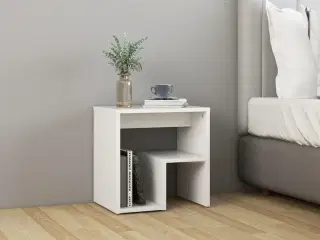 Sengebord 40x30x40 cm konstrueret træ hvid