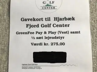 Gavekort Hjarbæk Fjord Golf Center 