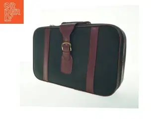 Retro kuffert med bordeaux rem (str. 54 x. 34 cm)