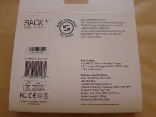 Oplader, SACKit CHARGEit Dock , Perfekt