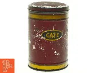 Vintage rød kaffedåse (str. 17 x 11 cm)