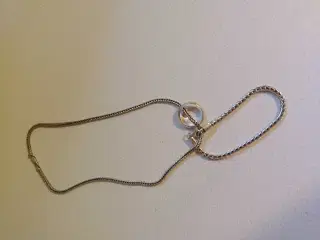 Halskæde og armbånd med ring