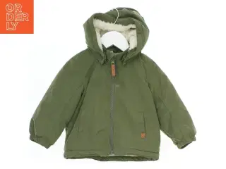 Grøn vinterjakke med hætte fra H&M (str. 86)