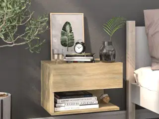 Væghængt sengebord sonoma-eg