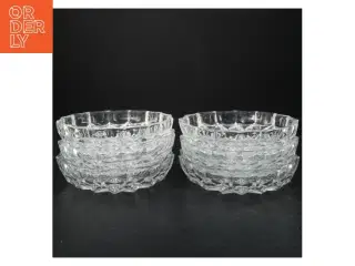 Glas skåle med stjerne mønster (str. 16x3 cm)