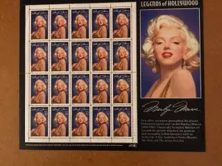 Frimærker Marylin Monroe hel ark
