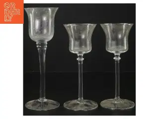 Glas lysestager (str. 17 og 21 cm)