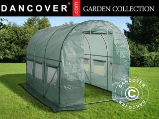Polytunnel Drivhus 2x3x2m, 6m², Grøn