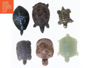 Miniature skulpturer af skildpadder (str. 5,5 cm. - 4 cm)