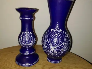 Flotte blå vintage vaser