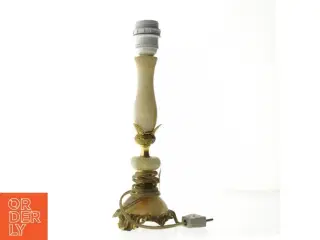 Vintage bordlampe med messingdetaljer (str. 34 cm)