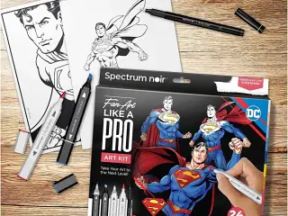 DIY Kit Illustration, Superman, ass. farver, 1 pk.