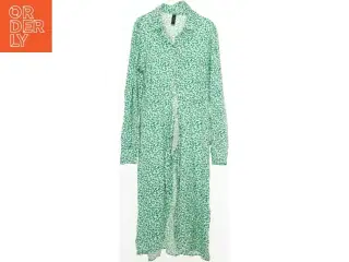 Lang, grøn blomsterkjole med lange ærmer fra Y.a.s (str. XS)