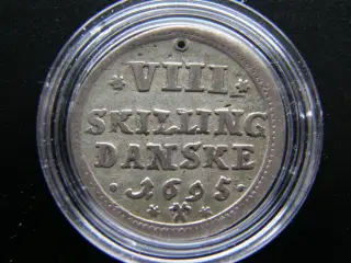 Danmark  8 Skilling 1695 Glückstadt  KM#82        