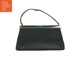 Sort taske med gulddetaljer (str. 35x18 cm)