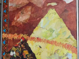 " DA BISONNERNE DØDE " MALERI - u/sign ?