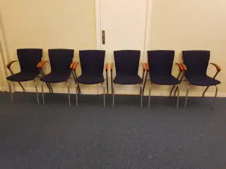 8 stks. konferencestole med armlæn