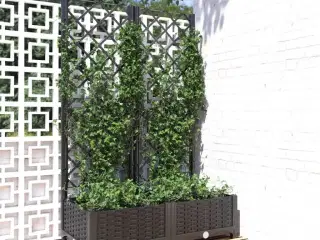 Haveplantekasse med espalier sort 80x40x121,5 cm PP