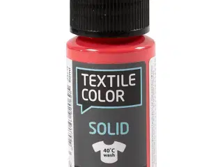 Textile Solid Rød Tekstilmaling 50ml - Dækkende Kvalitet