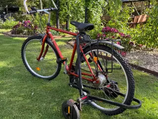 Cykel med støttehjul 