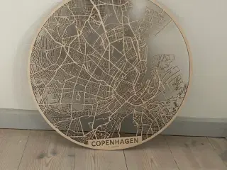 Kort over København i træ