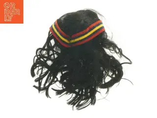 Pandebånd med sort hår (str. Ø 20 cm)