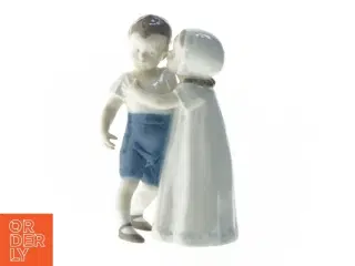 Porcelænsfigur af et kyssende par fra B&G (str. 18 cm)