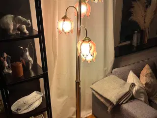 Tulipan gulvlampe Cottex i messing og marmor