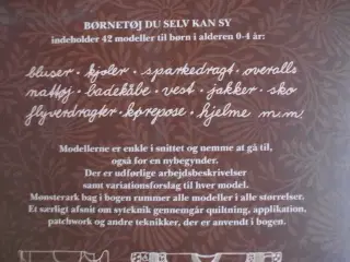 børnetøj du selv kan sy 0-4 år, af elsebeth gynthe