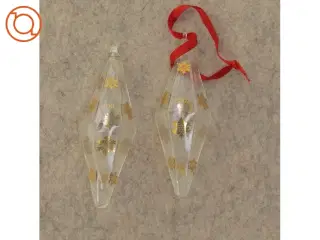 Samleobjekter: Julepynt fra Holmegaard: Golden Christmas glaspynt (str. 12 cm)