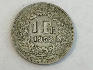 1 Franc Switzerland 1958