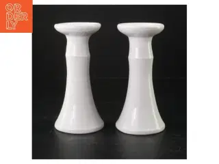 Porcelæns stager fra Bror Rasmussen (str. H. 16 cm)