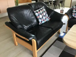 3 og 2 personers læder sofaer