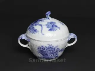 Blå Blomst Svejfet Sukkerskål