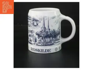 Krus med Roskilde motiv fra Bing & Grøndahl (str. Ø 8,5 cm længde 12 cm)