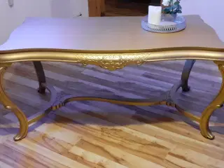 Rokoko sofabord, guld