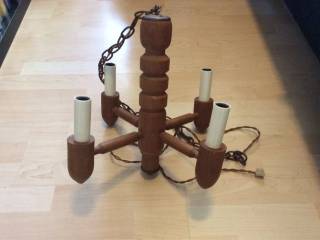 Egetræs loftslampe