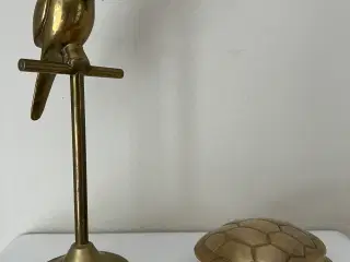 Smuk gammel messing figur 