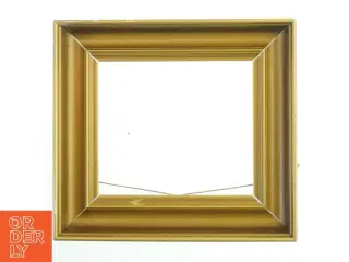 Guldbelagt træramme til billeder (str. 37x34 cm)