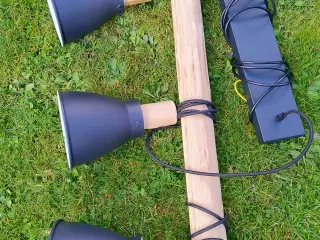 Lindby hænge lamper 4stk med træstykke