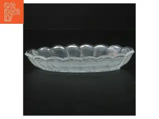 Gammelt Oval glasfad fra holmegaard 22 cm (str. 22 cm)