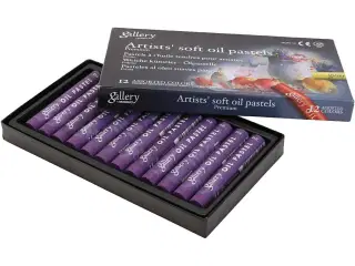 Gallery Oliepastel, L: 7 cm, diam. 11 mm, tykkelse 11 mm, violet, 12stk./ 1 pk.