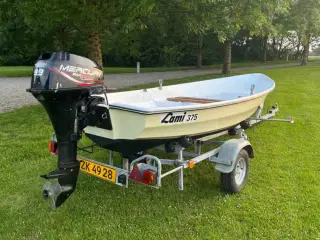 Lami 375 jolle + 9.9hk 4-takt Mercury + trailer