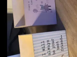 Søde opbevarings kasser i træ 